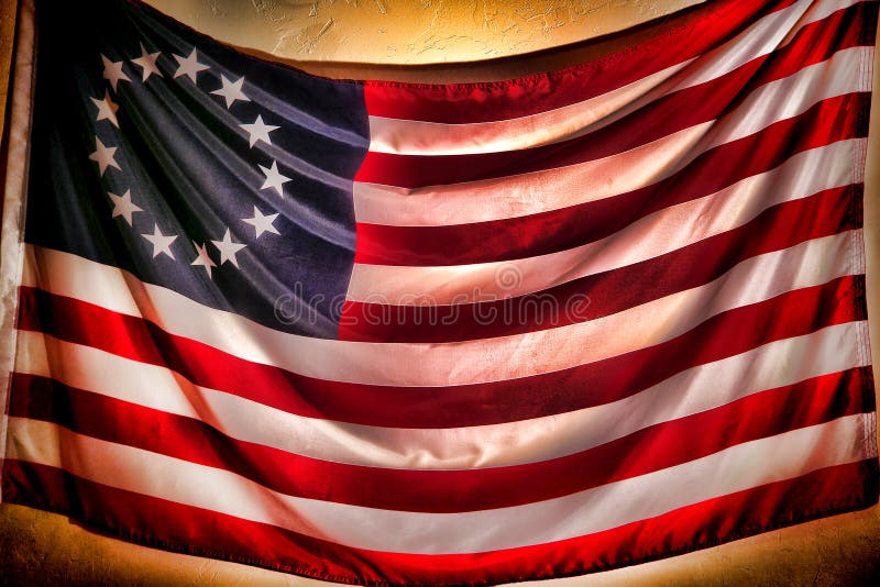 Americano antico Betsy Ross Stars e bandiera delle bande fotografia stock Americano antico Betsy Ross Stars e bandiera delle bande fotografia stock