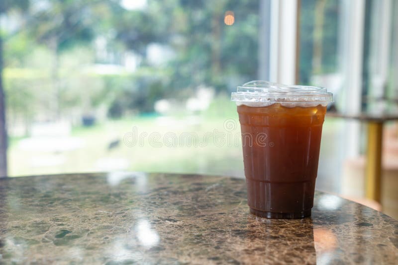 Americano Coffee on Table in Coffee Shop Stock Image Image of iced, cool 263480971