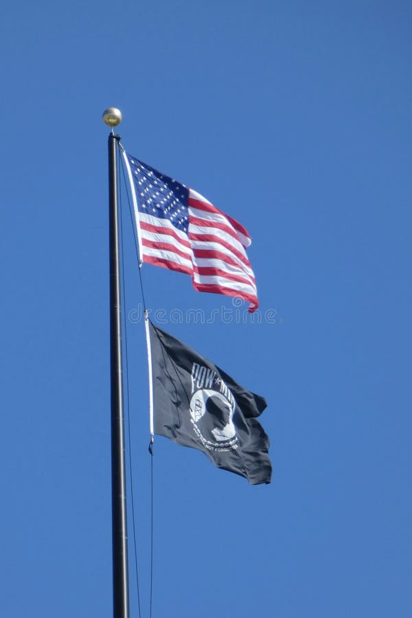 Americano e indicadores de POW-MIA imagenes de archivo Americano e indicadores de POW-MIA imagenes de archivo