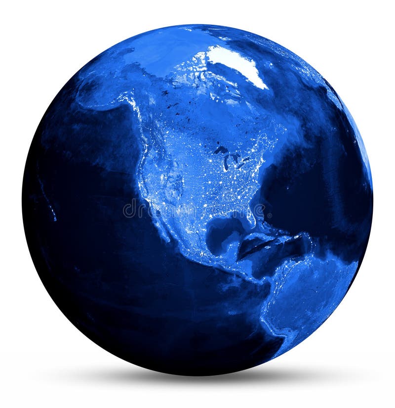 America blue map. Elements of this image furnished by NASA. America blue map. Elements of this image furnished by NASA