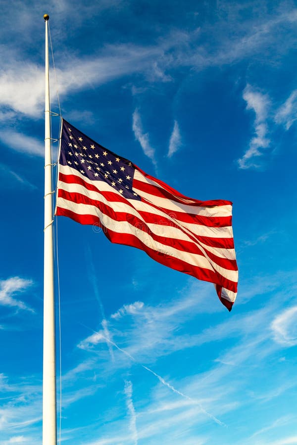 Usa Flaggen Fliegen Am Halbmast Stockbild Bild Von Sterne Fahne 78113739