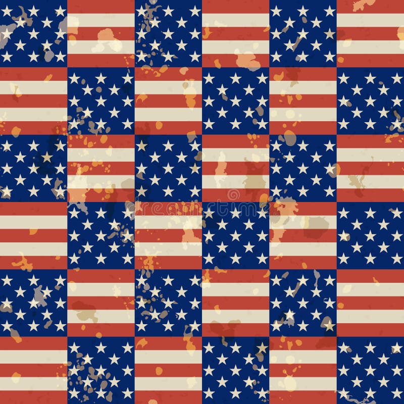 Amerikaans uitstekend naadloos patroon royalty-vrije illustratie Amerikaans uitstekend naadloos patroon royalty-vrije illustratie