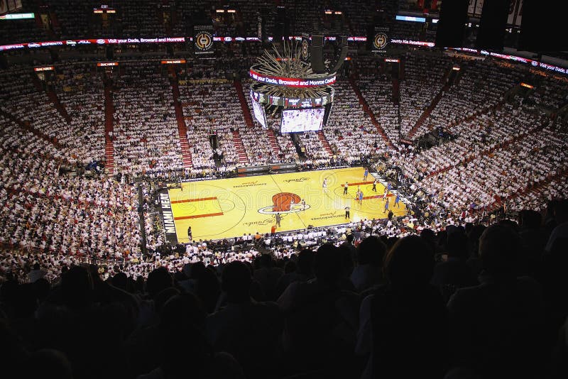Amerikaanse luchtvaartlijnenarena, Huis van de Hitte van Miami stock afbeeldingen Amerikaanse luchtvaartlijnenarena, Huis van de Hitte van Miami stock afbeeldingen