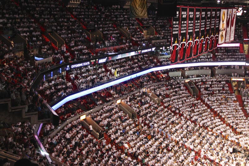 Amerikaanse luchtvaartlijnenarena, Huis van de Hitte van Miami stock fotografie Amerikaanse luchtvaartlijnenarena, Huis van de Hitte van Miami stock fotografie