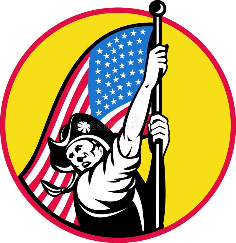 Amerikaanse revolutionaire vlag royalty-vrije illustratie Amerikaanse revolutionaire vlag royalty-vrije illustratie