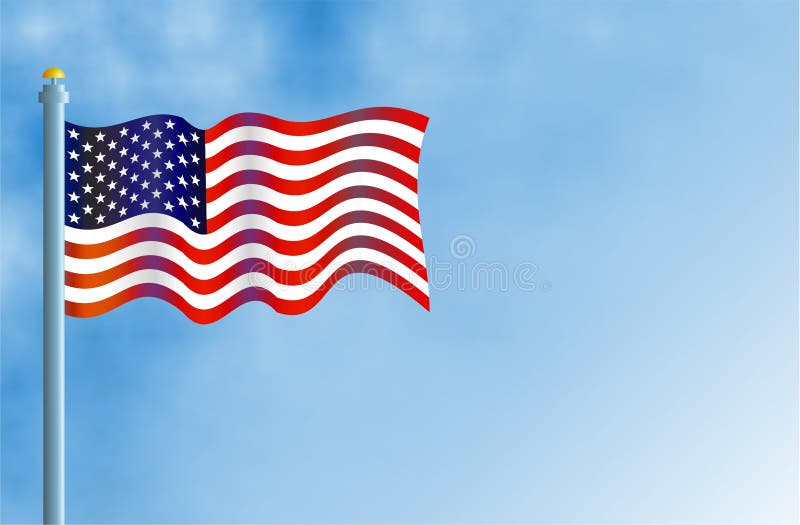 Amerikaanse Vlag stock illustratie Amerikaanse Vlag stock illustratie