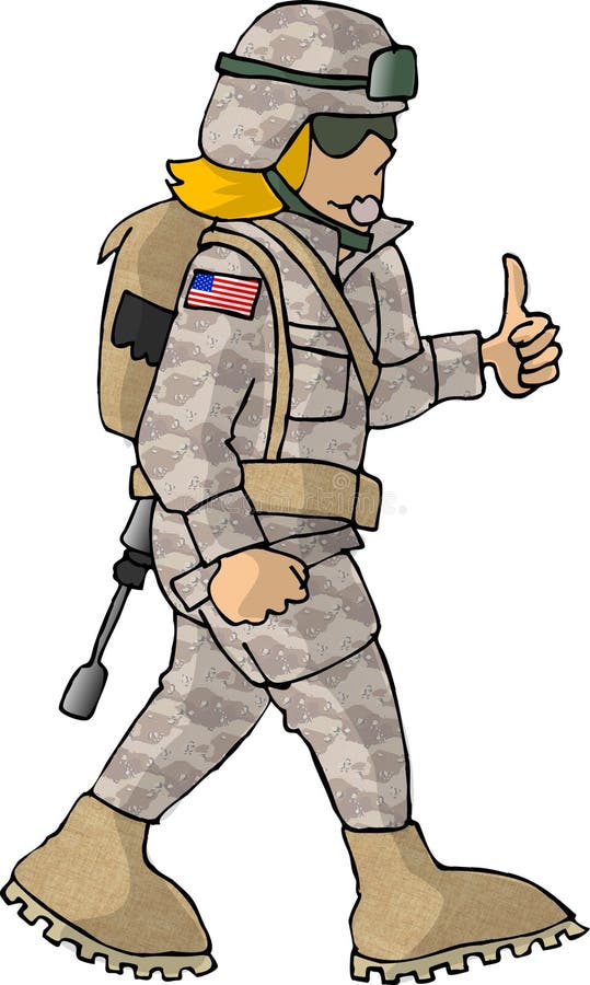 Download AMERIKANISCHE Armee-Mädchen Stock Abbildung - Illustration von gewehr, kampf: 30373