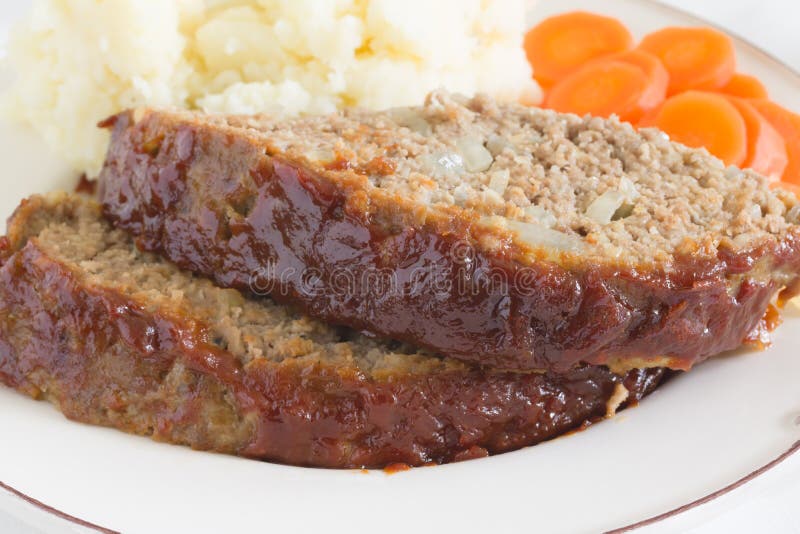 Amerikanischer Hackbraten stockbild. Bild von rindfleisch - 90037627