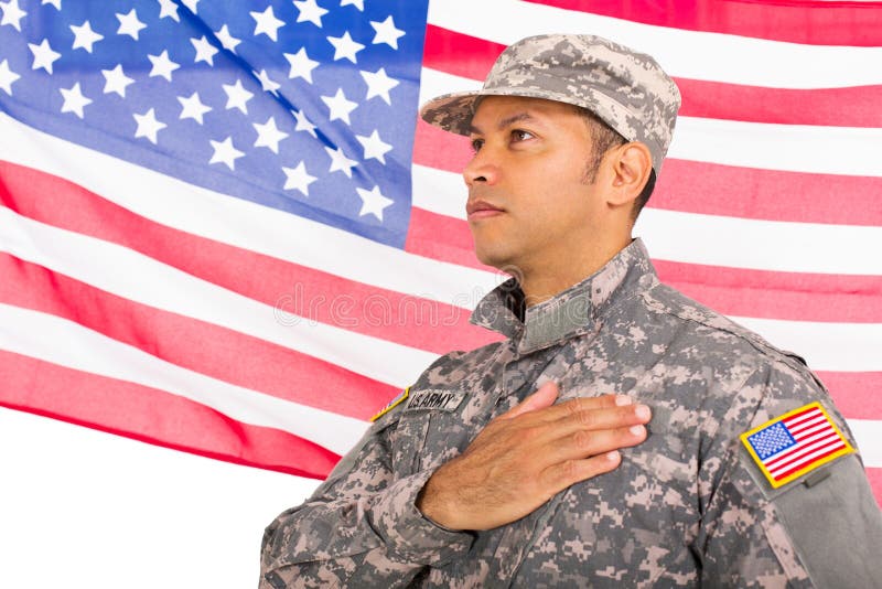 Amerikanischer patriotischer Soldat stockbild Amerikanischer patriotischer Soldat stockbild