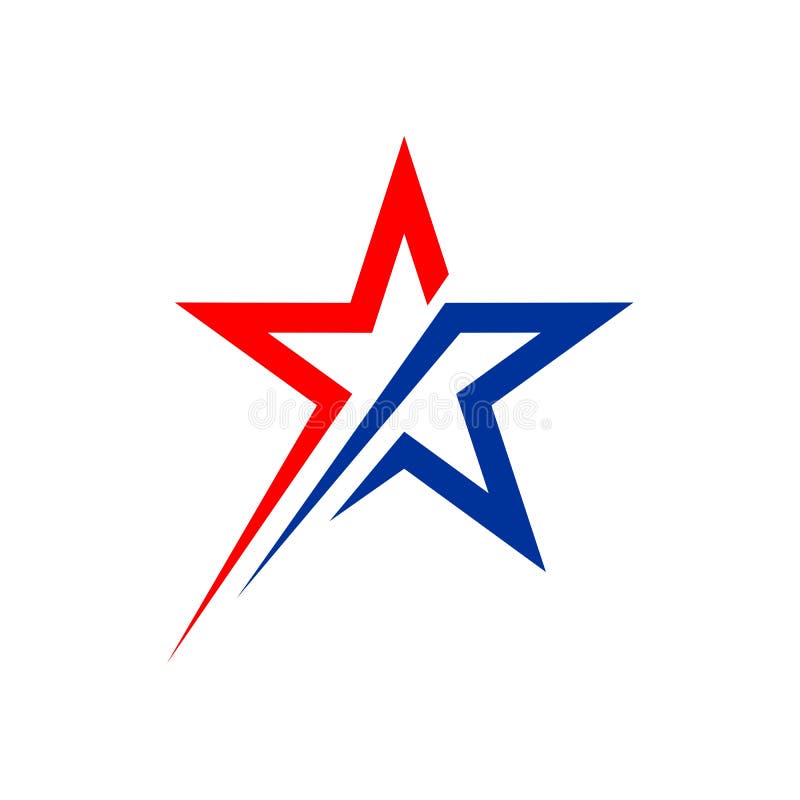 Amerikanischer Stern Logo Template Illustration Design Vektor EPS 10 lizenzfreie abbildung
