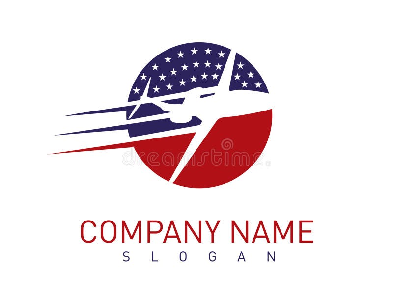 Amerikanisches Flugzeuglogo vektor abbildung Amerikanisches Flugzeuglogo vektor abbildung