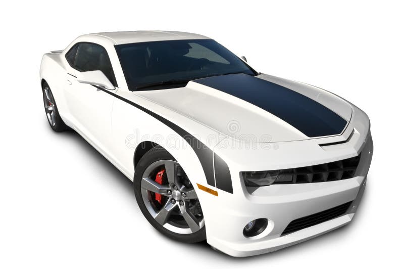 A Chevrolet Camaro sports car isolated on a white background with clipping path included. See my portfolio for more automotive images. A Chevrolet Camaro sports car isolated on a white background with clipping path included. See my portfolio for more automotive images.