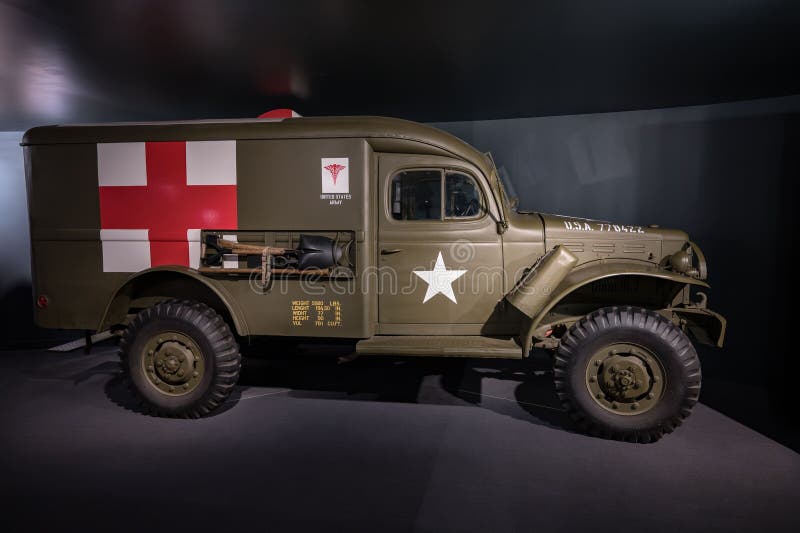 Detail of an American ambulance truck from the Second World War, Dodge WC-54. Detail of an American ambulance truck from the Second World War, Dodge WC-54