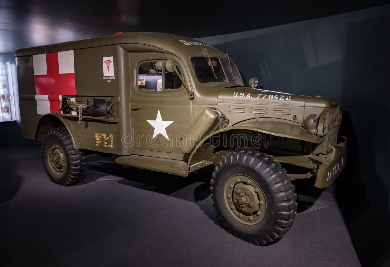 Detail of an American ambulance truck from the Second World War, Dodge WC-54. Detail of an American ambulance truck from the Second World War, Dodge WC-54