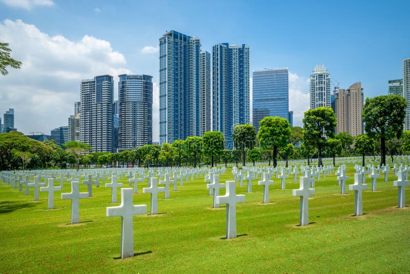 Amerikansk kyrkogård och minnesmärke, Manila, Filippinerna arkivbilder Amerikansk kyrkogård och minnesmärke, Manila, Filippinerna arkivbilder