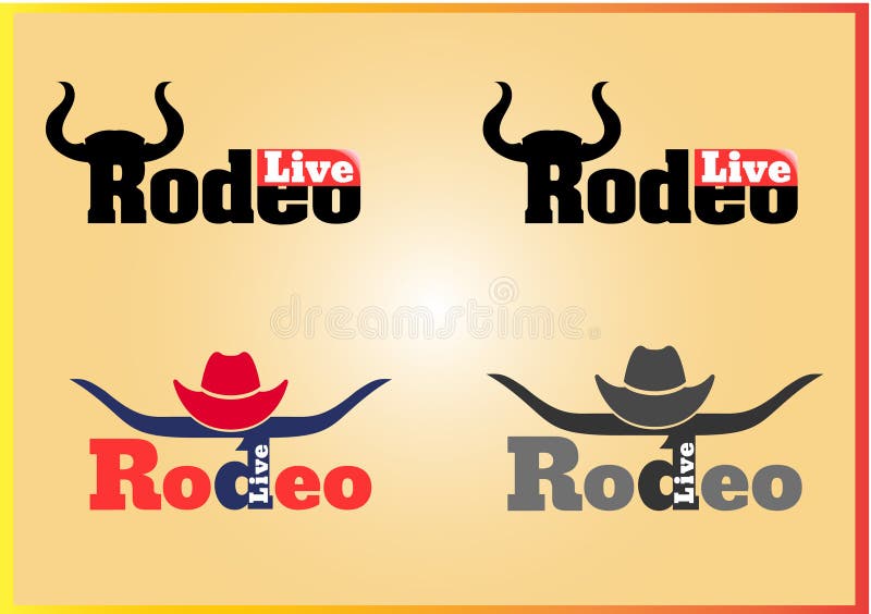 Amerikansk logo för form för design för rodeobulfhuvud royaltyfri illustrationer Amerikansk logo för form för design för rodeobulfhuvud royaltyfri illustrationer
