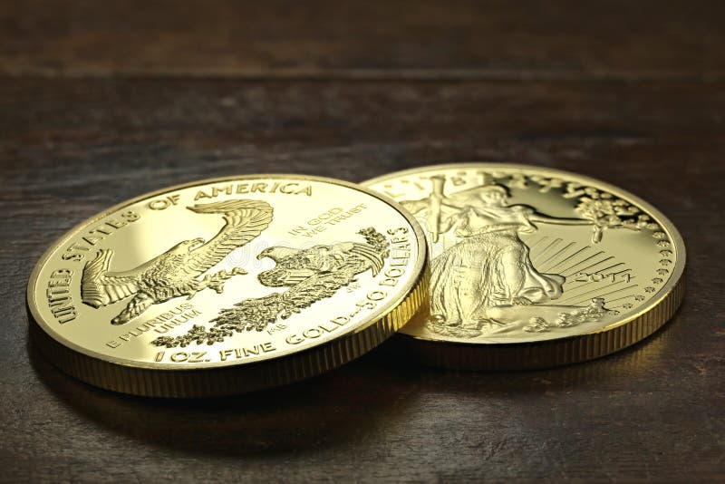Amerikanska guld- Eagle royaltyfria bilder