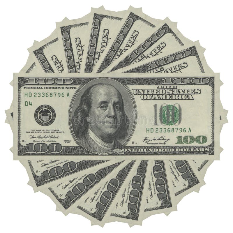 Circle from american dollars, business concept. Circle from american dollars, business concept