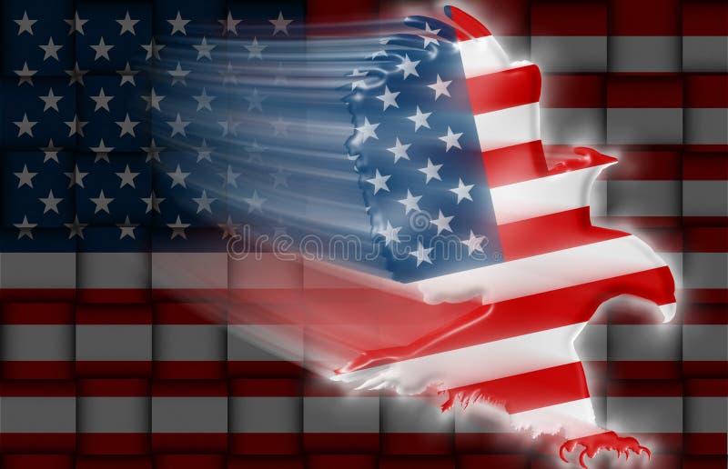 Amerikanskt väva för örnflagga royaltyfri illustrationer Amerikanskt väva för örnflagga royaltyfri illustrationer