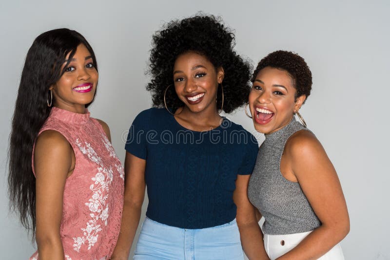 Group of young happy African American Women. Group of young happy African American Women