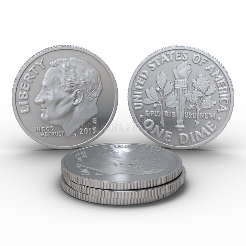Amerykanin jeden grosza menniczy odosobniony na bielu ilustracja 3 d ilustracji Amerykanin jeden grosza menniczy odosobniony na bielu ilustracja 3 d ilustracji