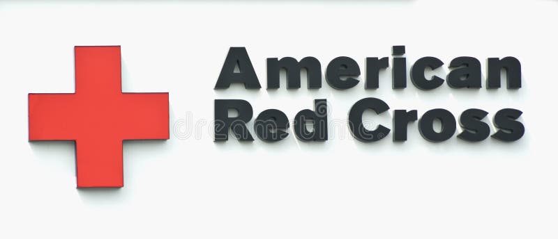 Close-up of the american red cross logo. Close-up of the american red cross logo