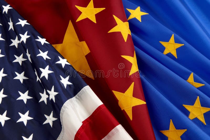 Amerykański chiński europejczyk zaznacza zjednoczenie