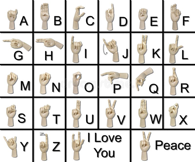 Ameslan Alphabet American Sign language is expressed with visible hand gestures for communication of the deaf - path included. Ameslan Alphabet American Sign language is expressed with visible hand gestures for communication of the deaf - path included