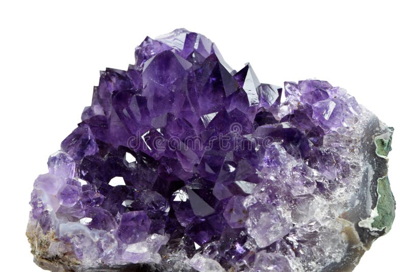 Pair of Purple Rainbow Geode Agate Crystal Gem Mineral Specimens