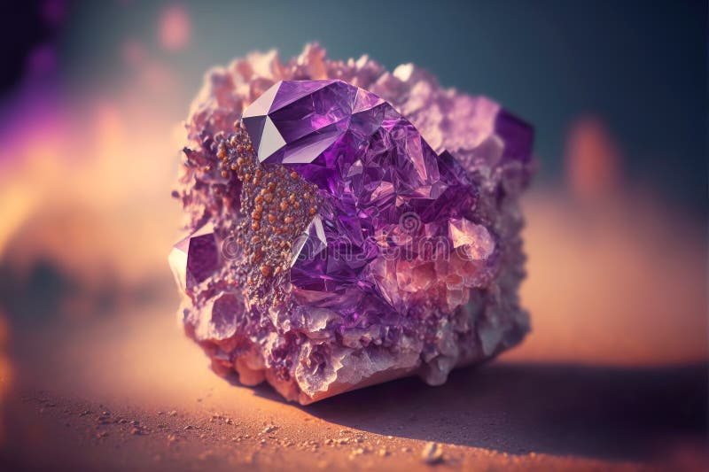 Amethyst Druze Crystal Flowers. Magic Fantastic Gemstone Flowers Stock  Image - Image of macro, amethyst: 288093057