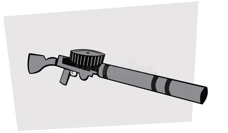 Ametralladora Ligera De La Primera Guerra Mundial. Lmg. Dibujo Estilizado.  Ilustración del Vector - Ilustración de militar, rifle: 221600168