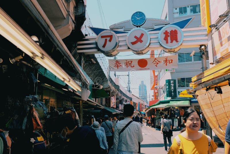 Ameyoko marknad fotografering för bildbyråer Ameyoko marknad fotografering för bildbyråer