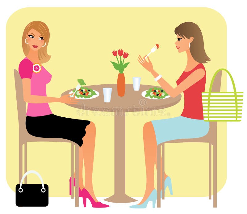 Amici che hanno pranzo royalty illustrazione gratis Amici che hanno pranzo royalty illustrazione gratis