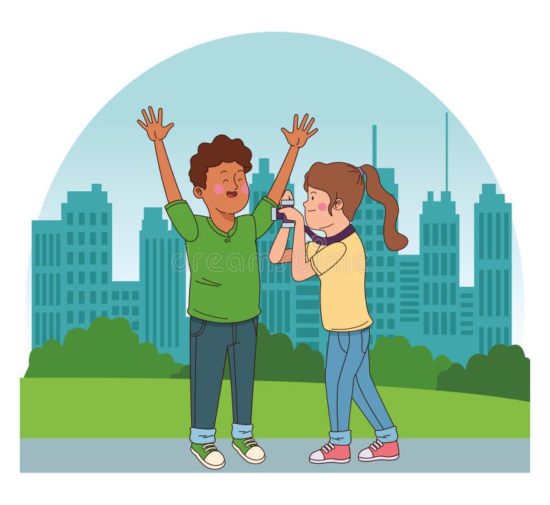 Amici degli adolescenti che sorridono e che si divertono royalty illustrazione gratis Amici degli adolescenti che sorridono e che si divertono royalty illustrazione gratis