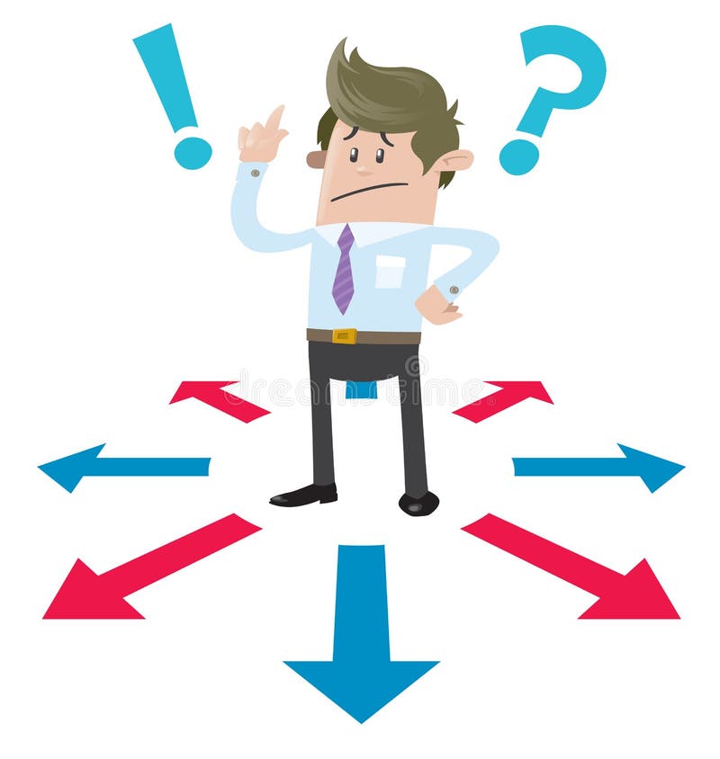 Business Buddy numa encruzilhada ilustração royalty free