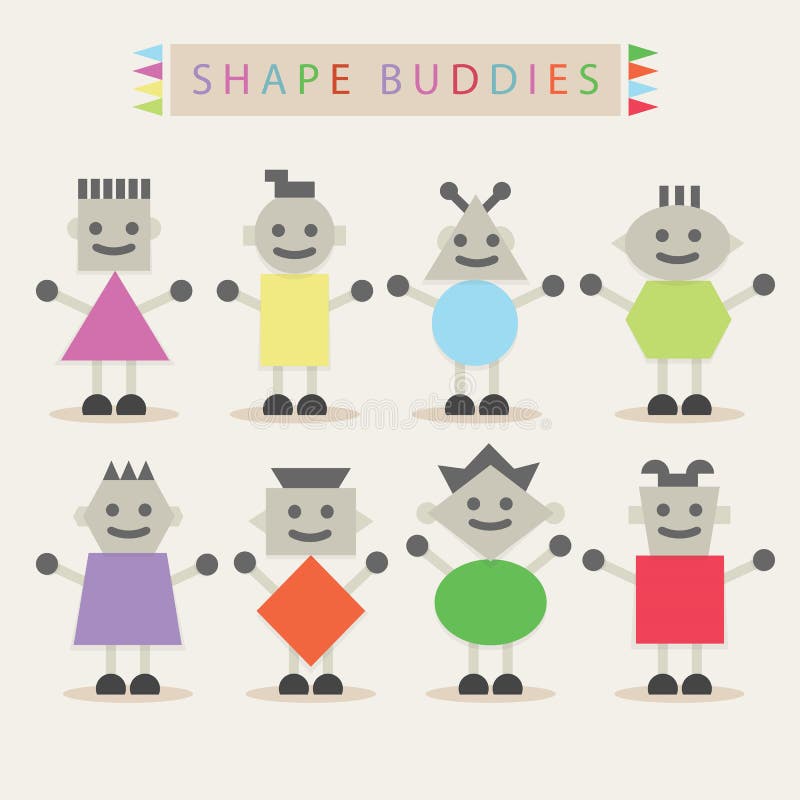 Amigos dados forma do corpo - grupo de caráteres bonitos diferentes básicos ilustração royalty free Amigos dados forma do corpo - grupo de caráteres bonitos diferentes básicos ilustração royalty free