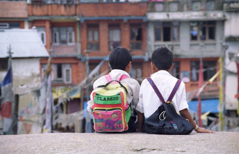 Young friends looking at the view. Made in India. Young friends looking at the view. Made in India.