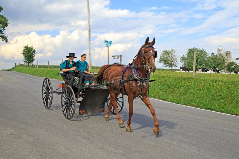 Amish Buggy Ride stock photos Amish Buggy Ride stock photos