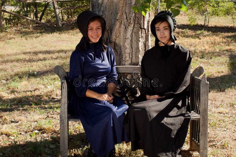 Amish Girls editorial stock image. Image of people ...