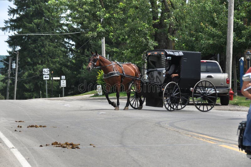 Amish transport, Ohio obraz stock Amish transport, Ohio obraz stock