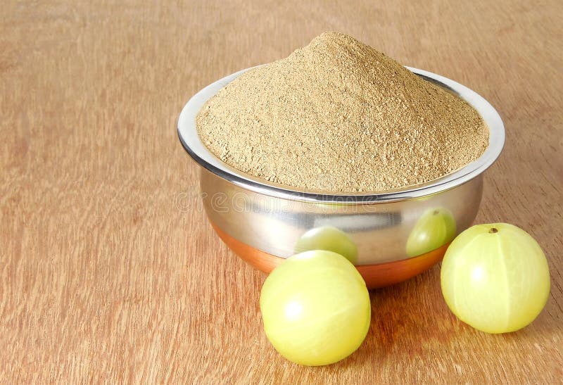 Amla lub Indiański agresta proszek zdjęcie stock Amla lub Indiański agresta proszek zdjęcie stock