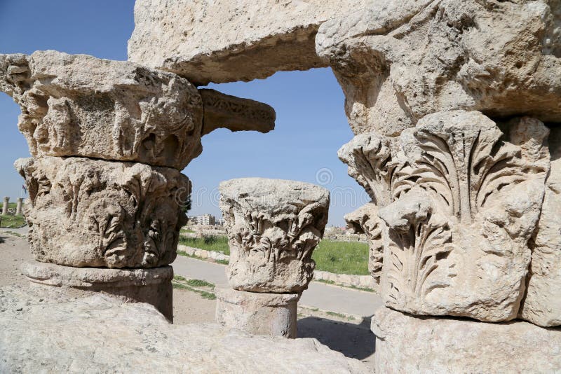 Die stadt alt römisch die Zitadelle hügel, Jordanien.