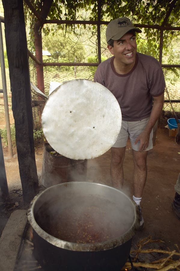 Humane society Chief Executive Officer, Wayne Pacelle, reviewing African Elephant food cooking at David Sheldrick Wildlife Trust in Tsavo national Park, Kenya. Humane society Chief Executive Officer, Wayne Pacelle, reviewing African Elephant food cooking at David Sheldrick Wildlife Trust in Tsavo national Park, Kenya