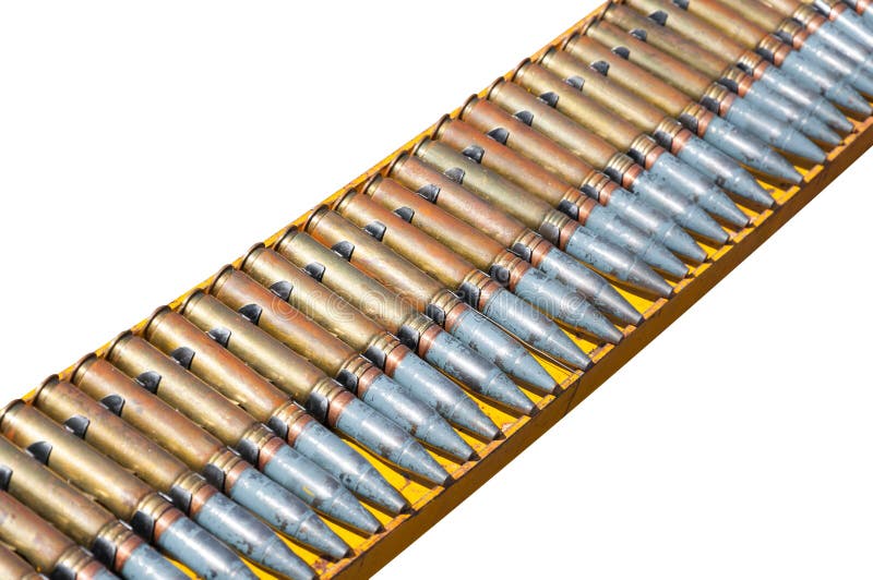 Ammunition Belt ,chain of Cartridges Isolated on White Stock Photo Image of danger, belt 84680758