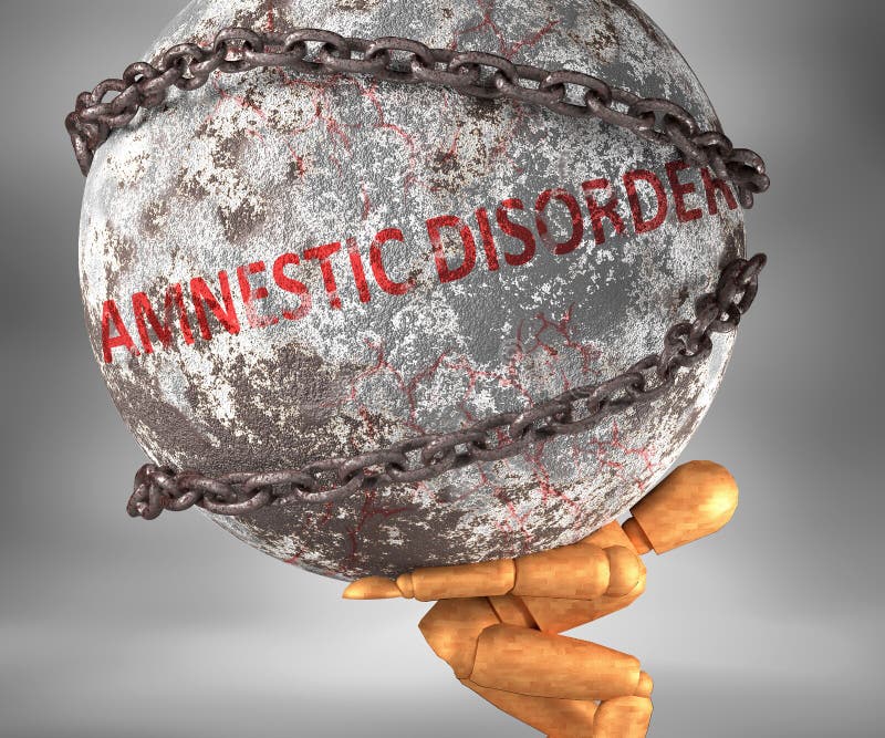 Amnestic Disorder And Hardship In Life Pictured By Word Amnestic