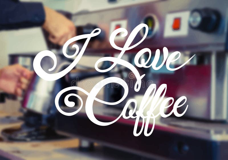 Amo il vettore del caffè illustrazione di stock Amo il vettore del caffè illustrazione di stock