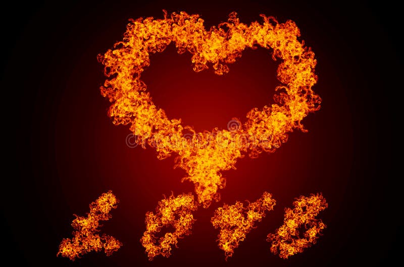 Amor ardente ilustração stock. Ilustração de flamas, incêndio 36815557