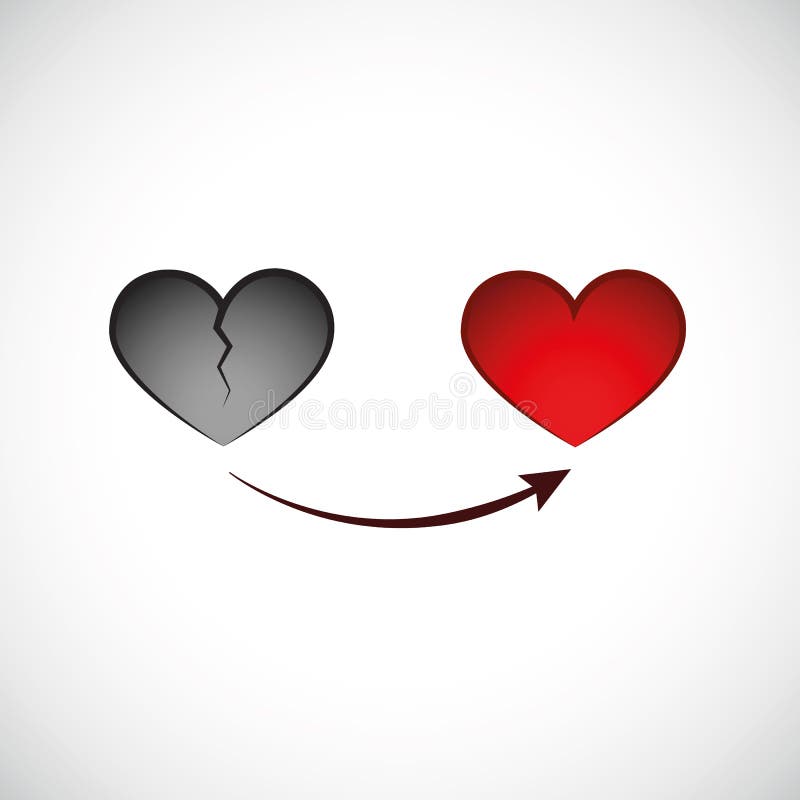 Save love broken and heal heart vector illustration EPS10. Save love broken and heal heart vector illustration EPS10