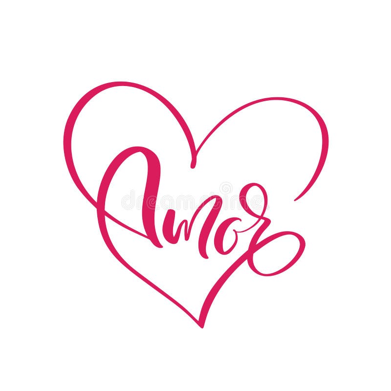 Te Amo Love You Spanish Text Calligraphy Vector Lettering for Valentine ...