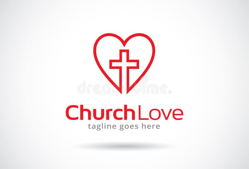 Amor Logo Template Design Vector, emblema, concepto de diseño, símbolo creativo, icono de la iglesia stock de ilustración Amor Logo Template Design Vector, emblema, concepto de diseño, símbolo creativo, icono de la iglesia stock de ilustración